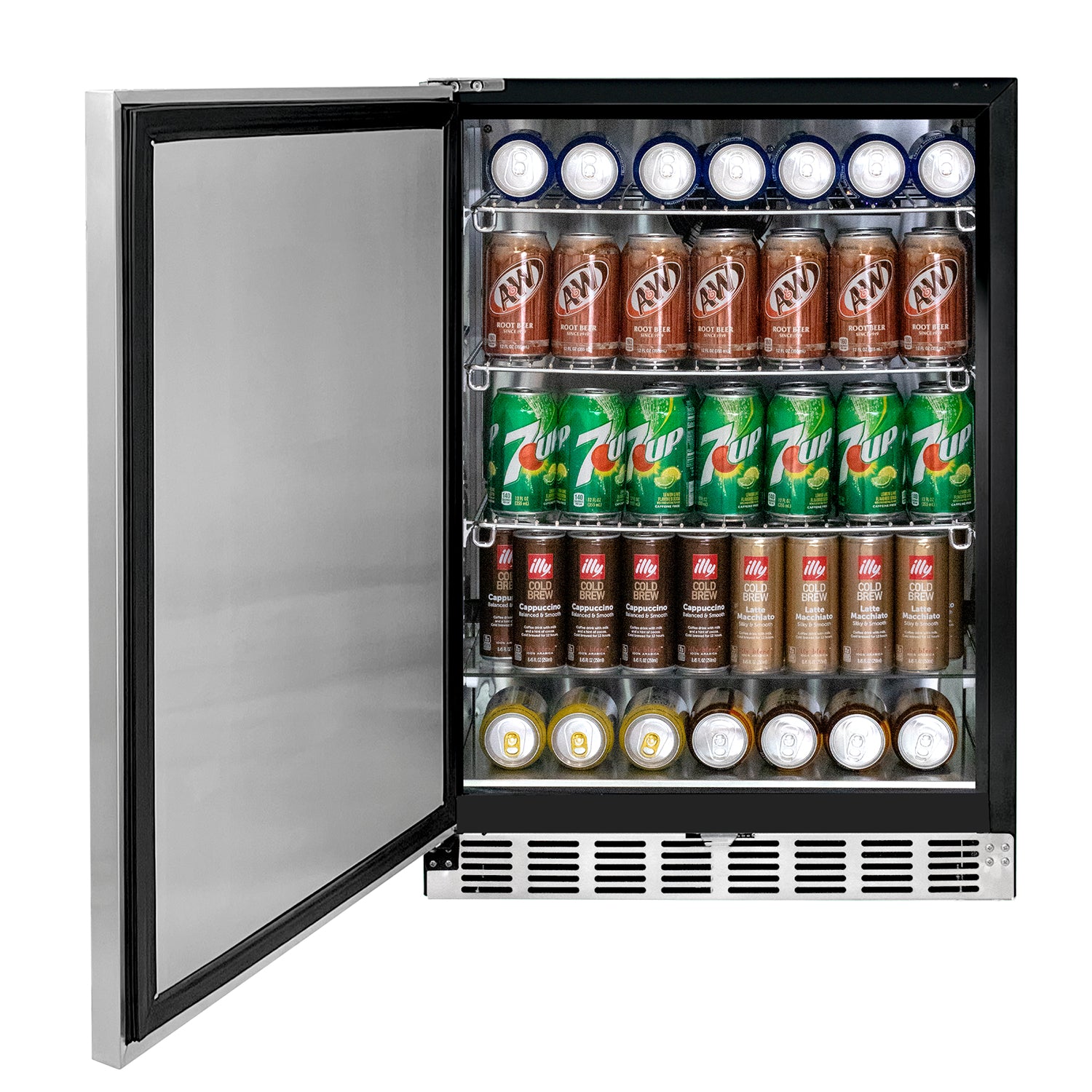 24" Wide Cold Brew Coffee Single Tap Stainless Steel Built-In Left Hinge ADA Kegerator with Kit