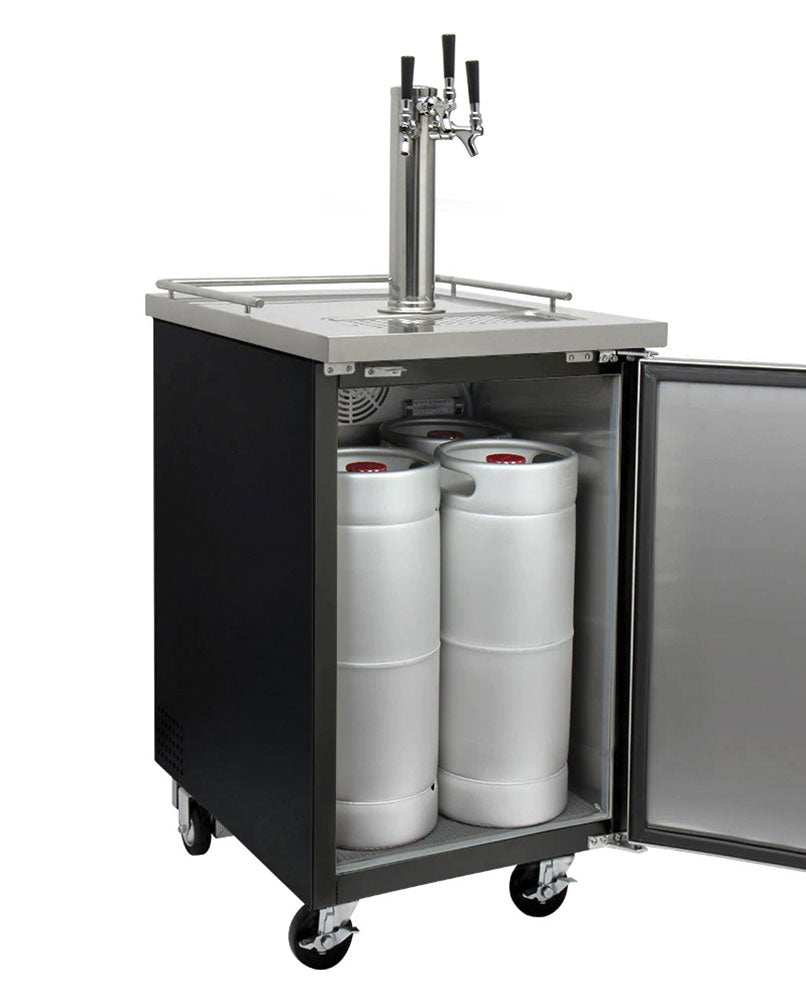 Dispense three 5 gallon kegs