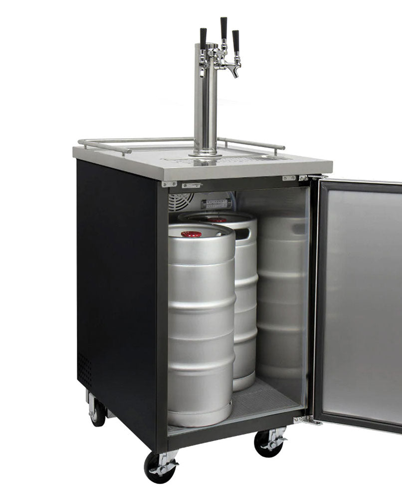 Dispense four 5 gallon kegs