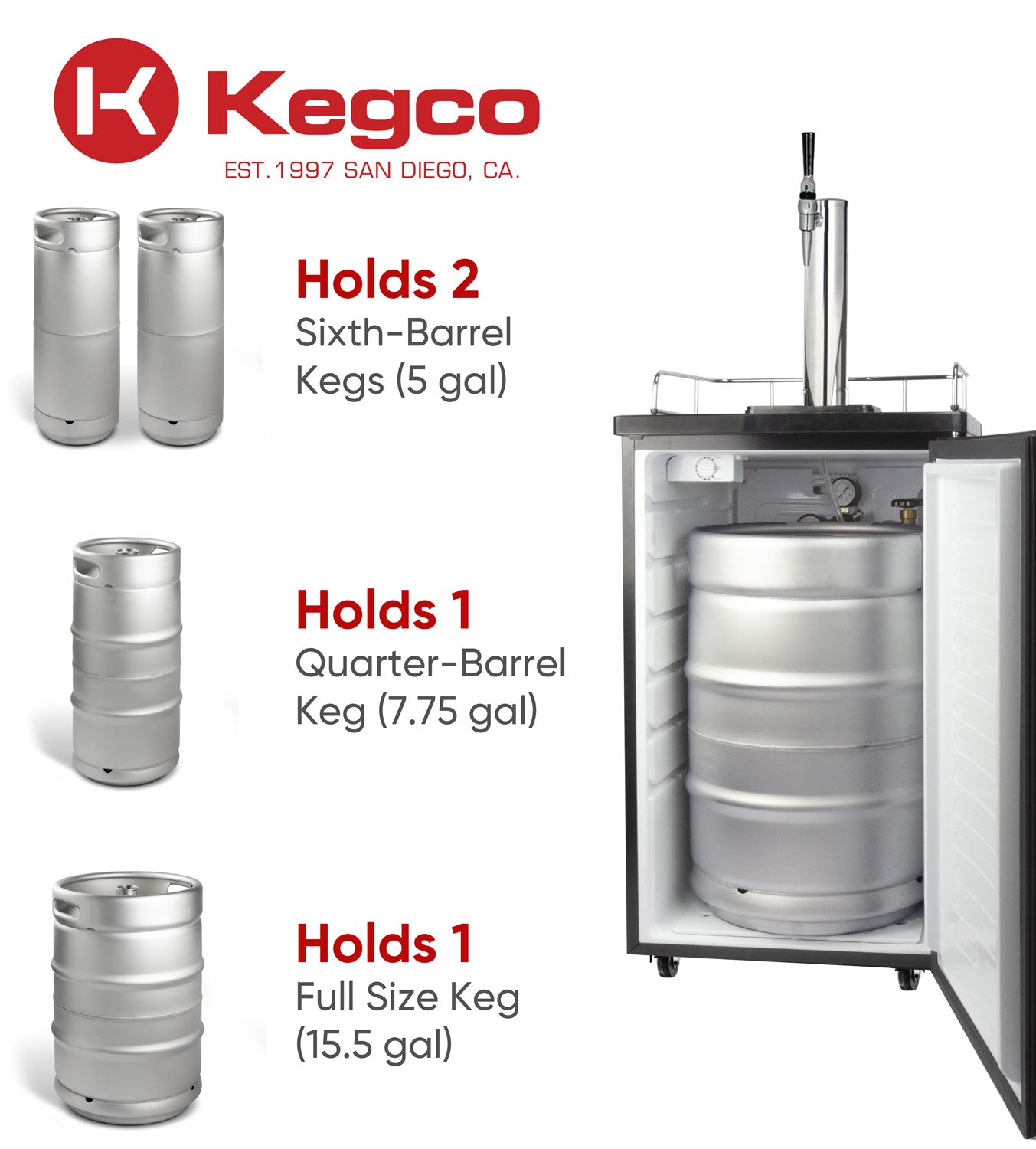 Kegco K199SS-G Front Shot