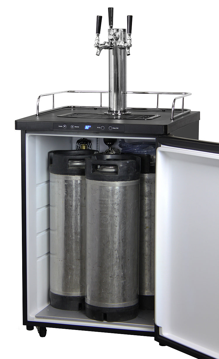 Can fit up to three 5 gallon keg