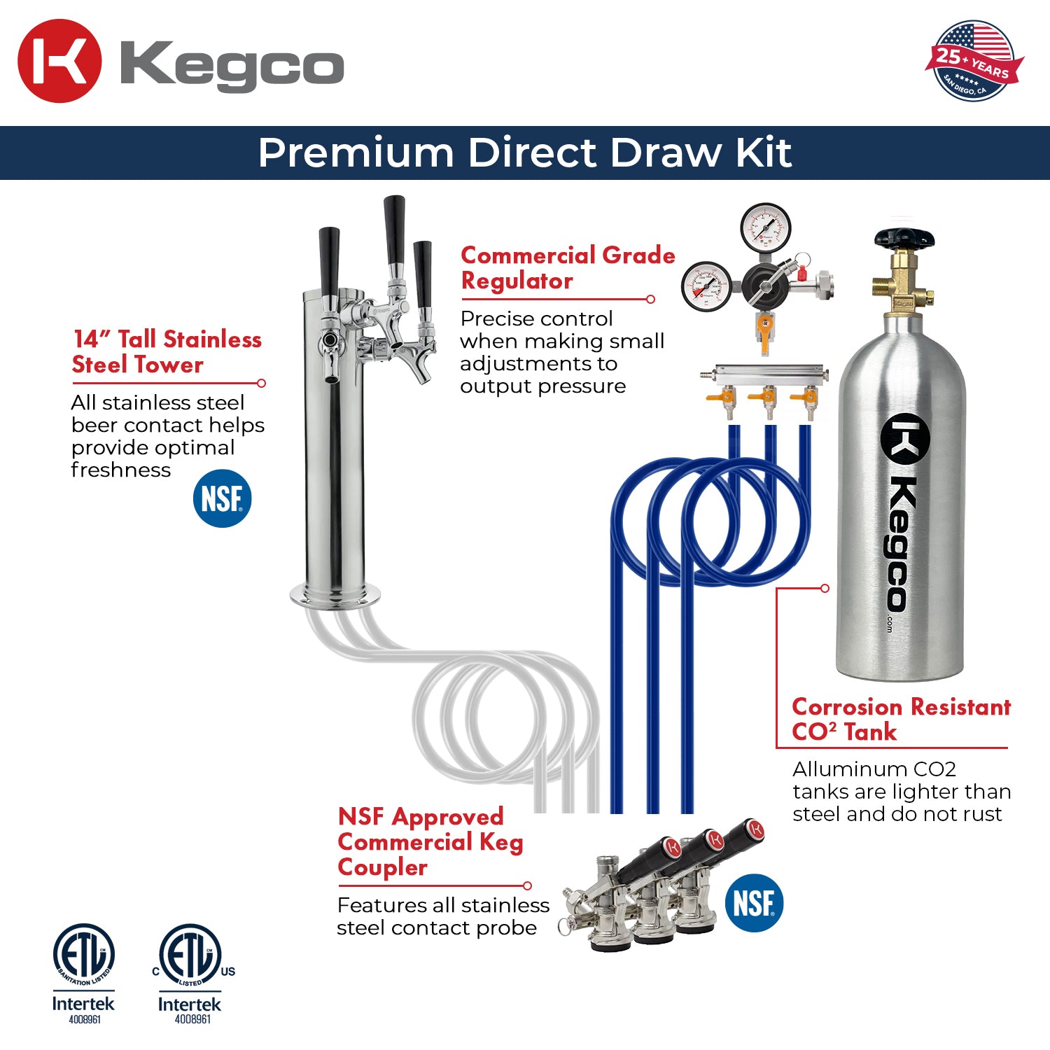 Digital Kegerator K309SS-3 Kit
