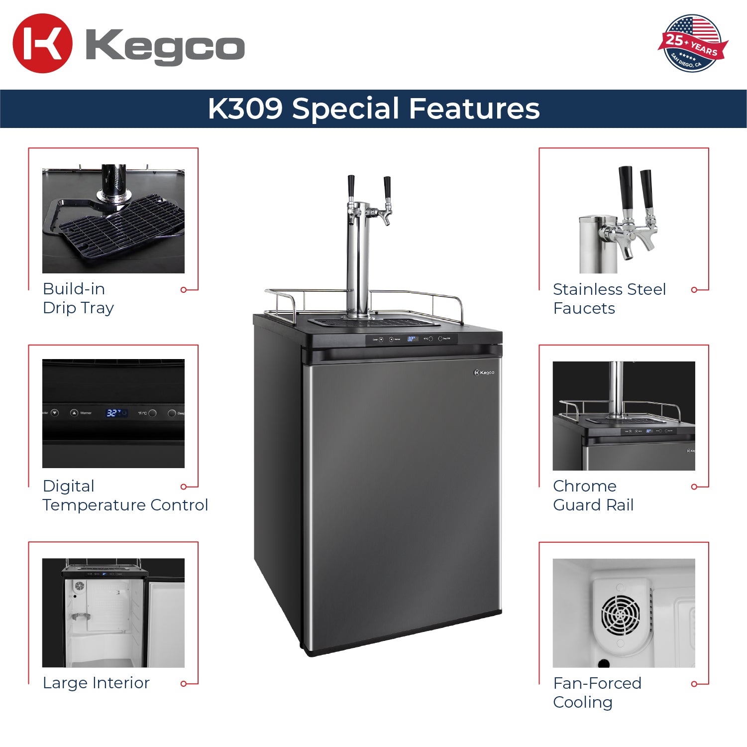 Digital Kegerator K309X-2 Features