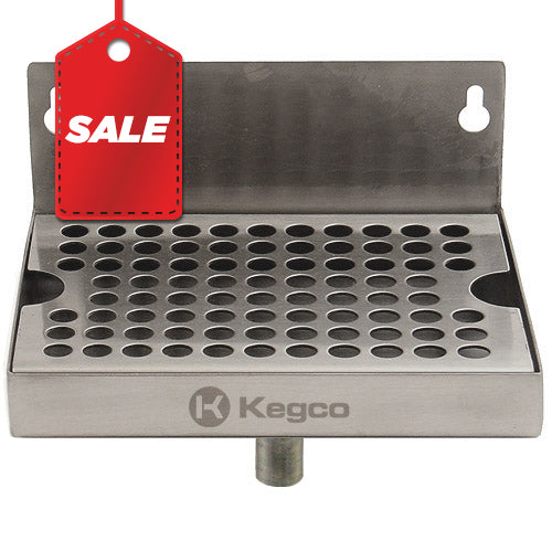 6" x 4" Wall Mount Drip Tray with Drain