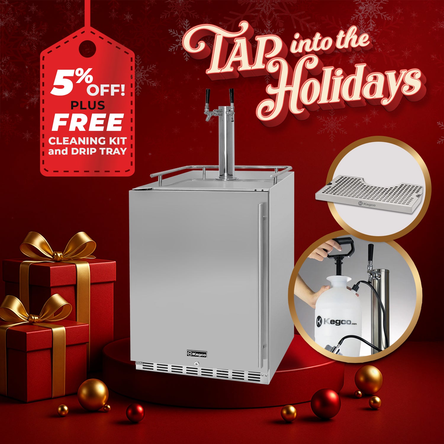 Kegco HK38SSU-L-2 Beer Fridge