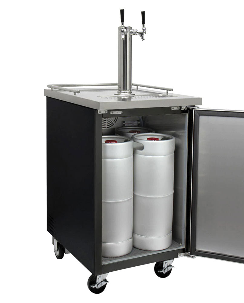 Dispense four 5 gallon kegs