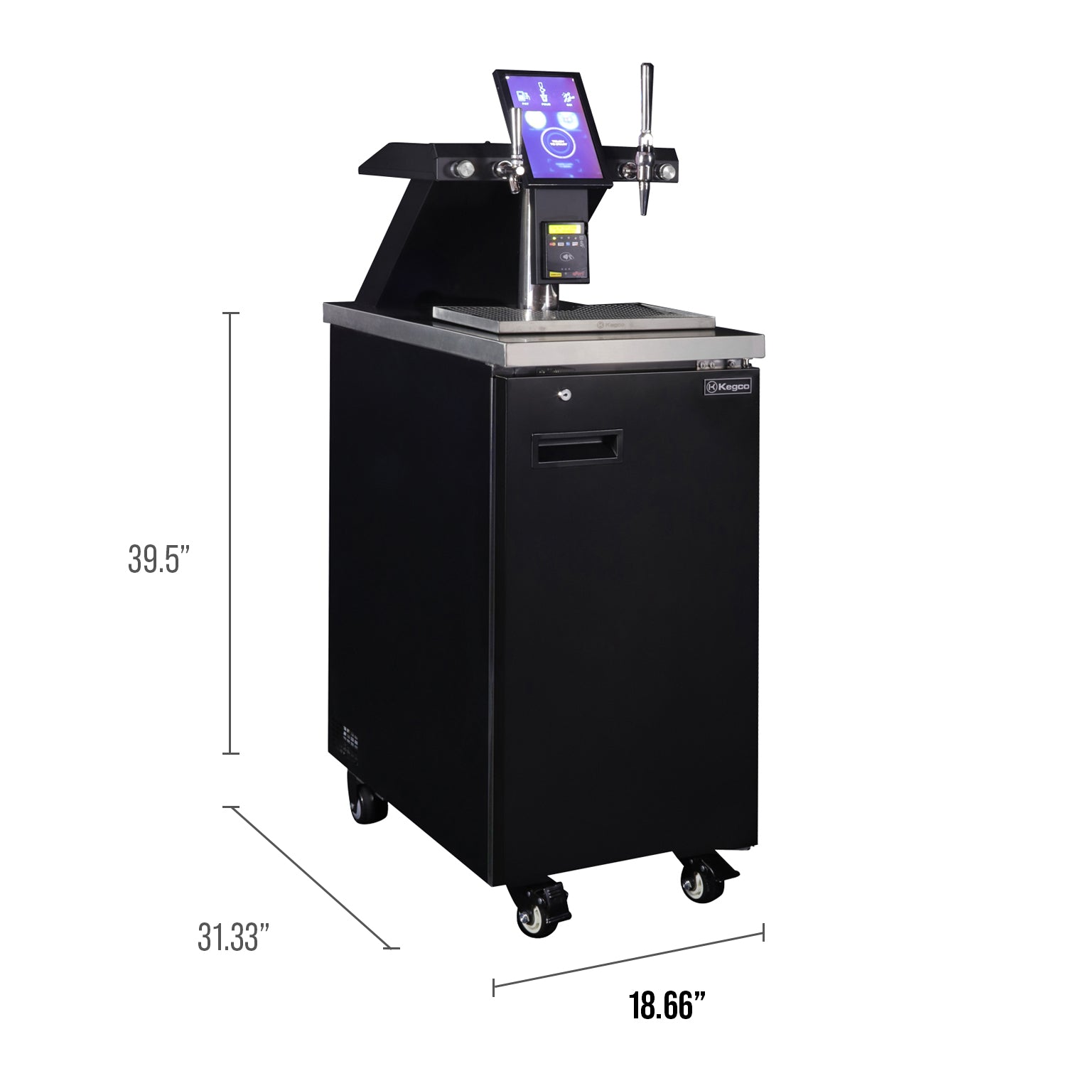 Kegco KVM-TCK17-2B kegerator vending machine dimensions