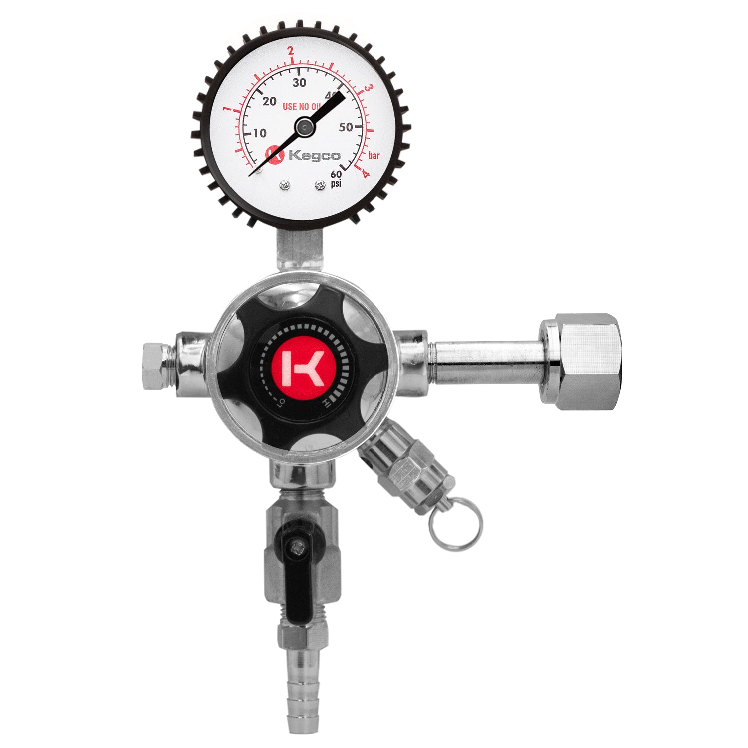 Commercial Grade Single Gauge Primary CO2 Regulator