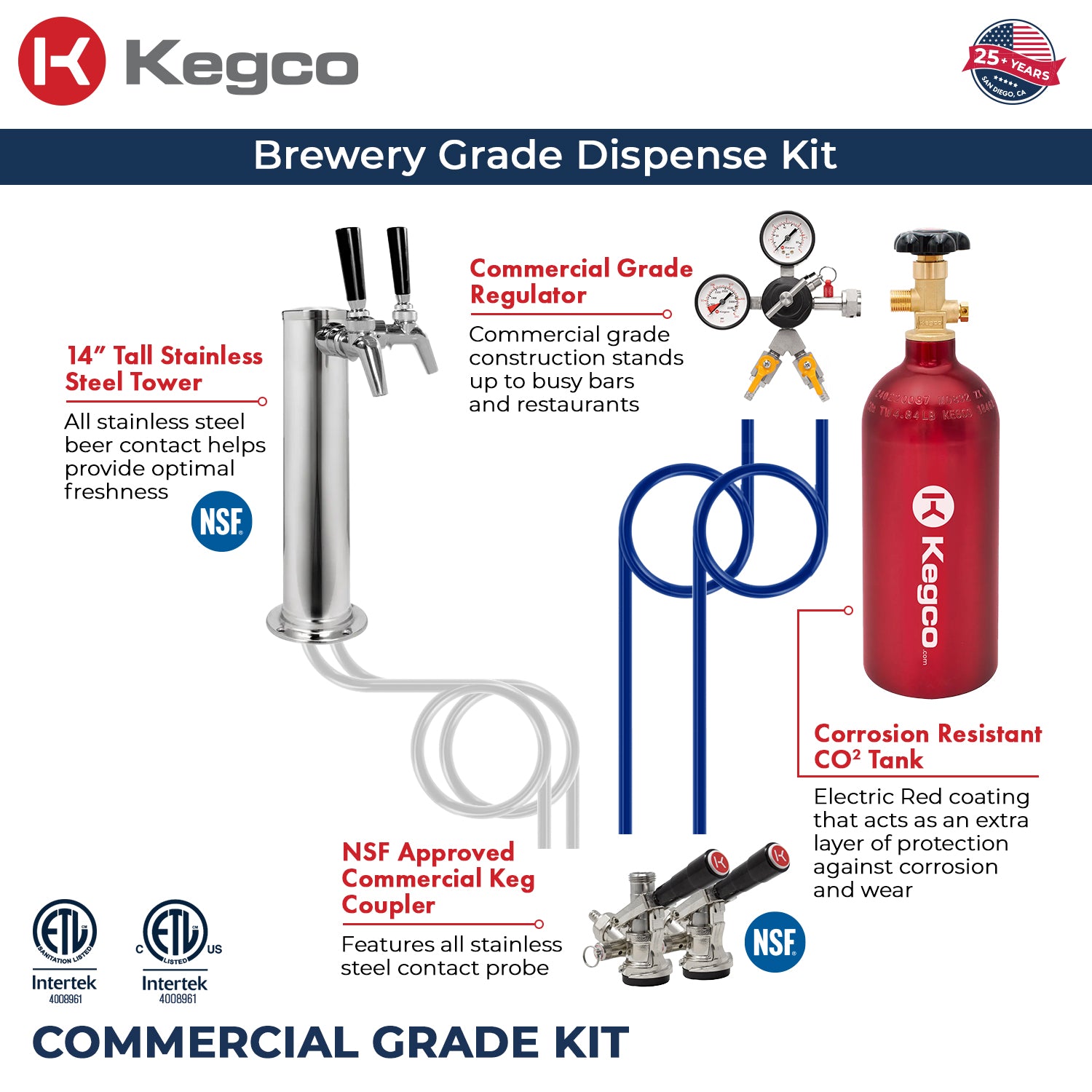 Dual Faucet Digital Commercial Outdoor Left Hinge Kegerator