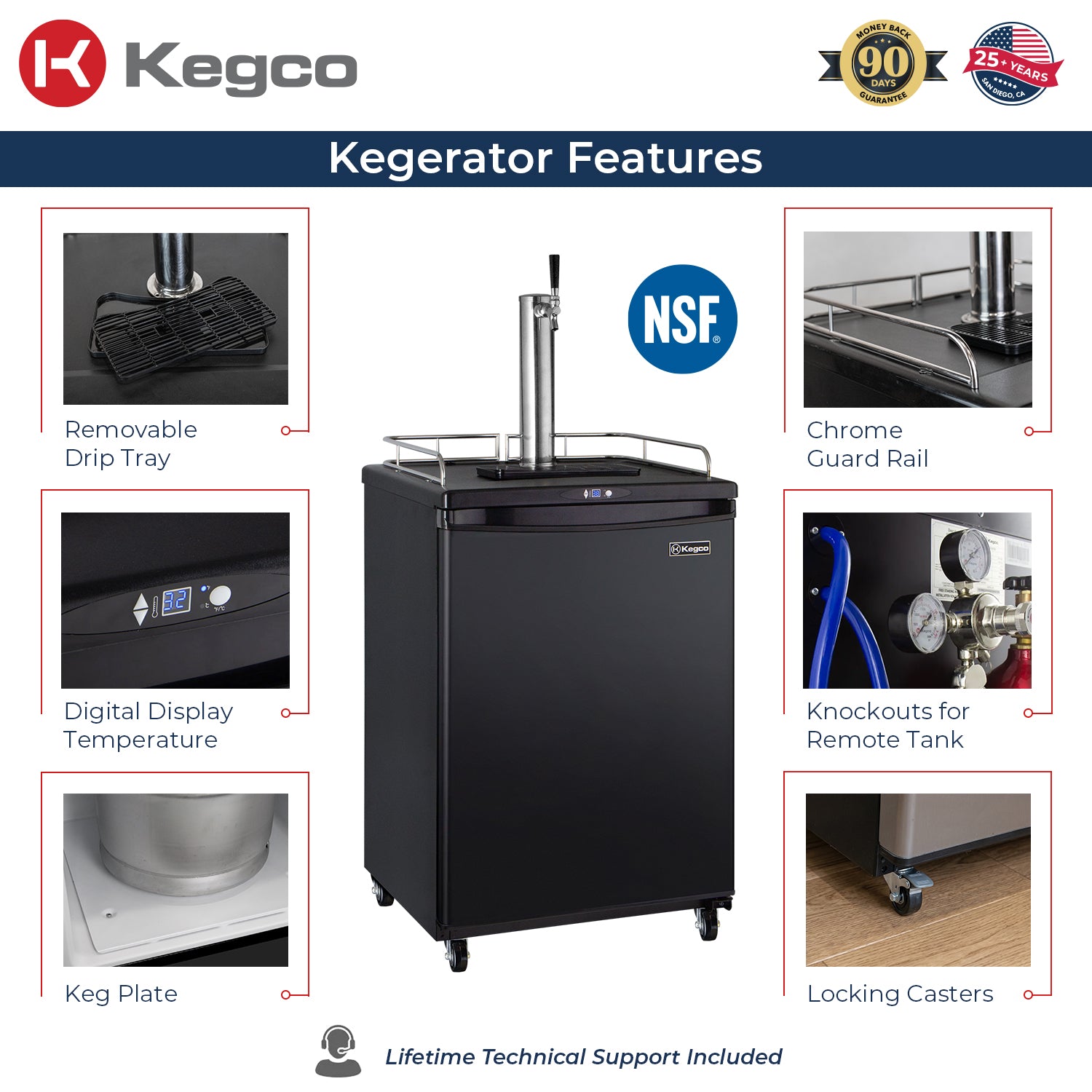 Kegco Kegerator features