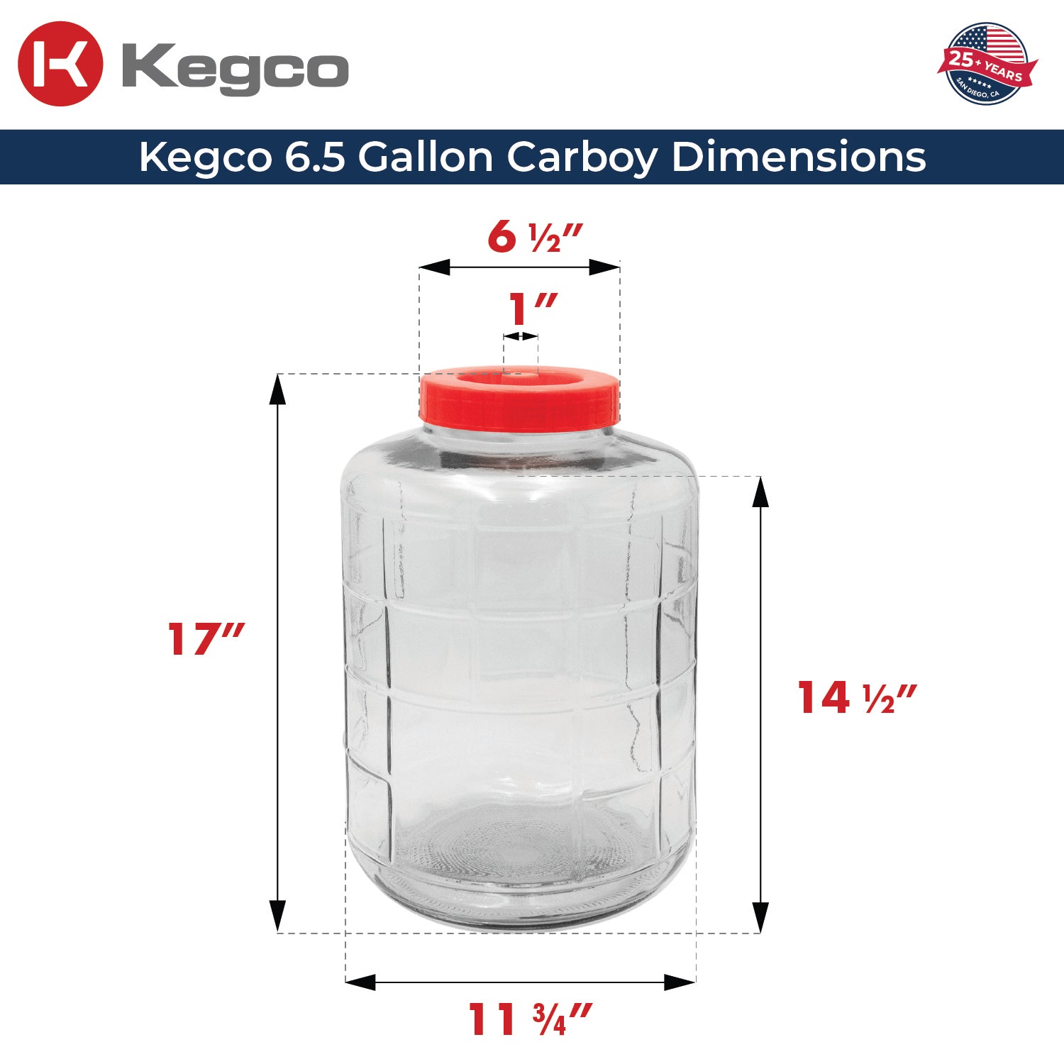 carboy dimensions