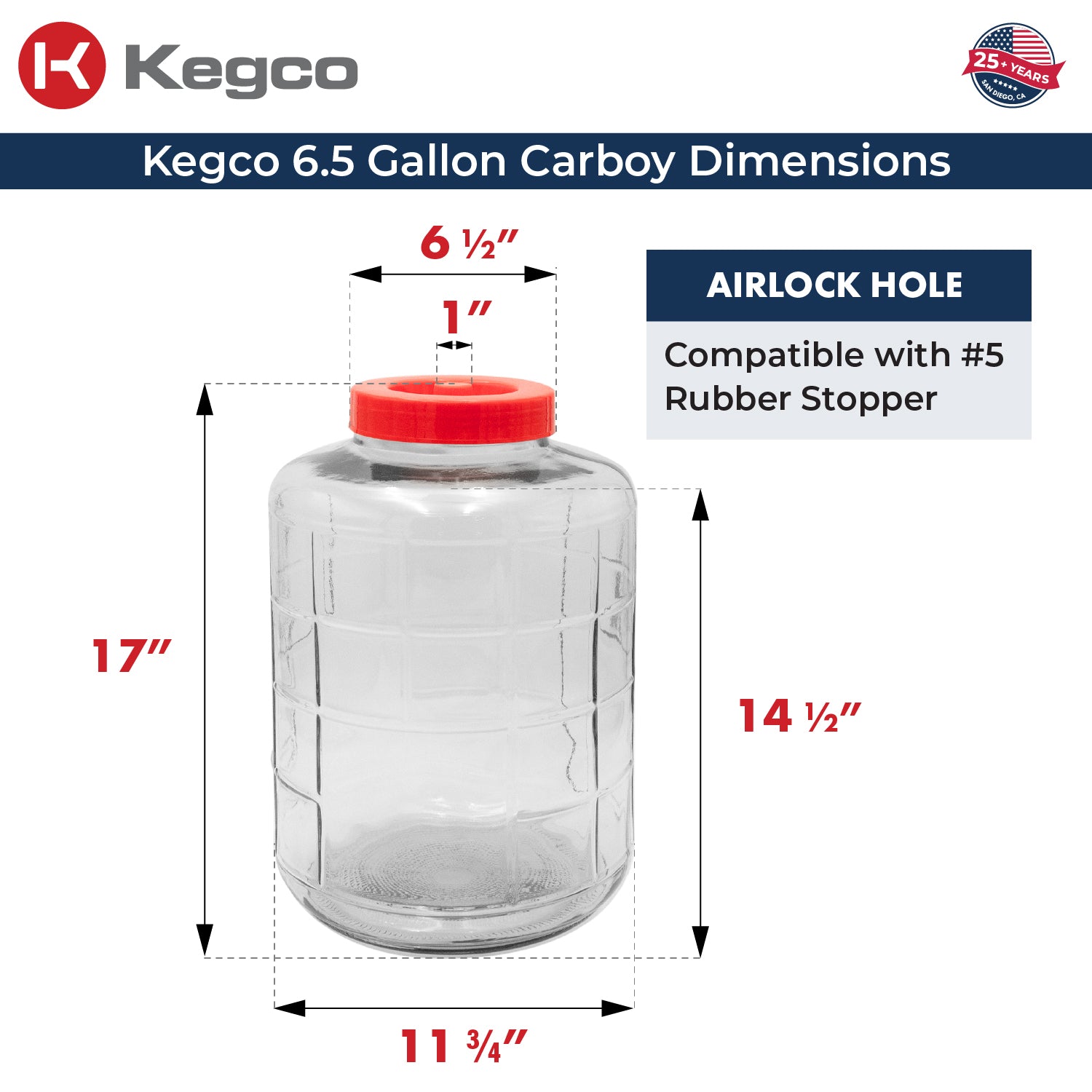 carboy dimensions