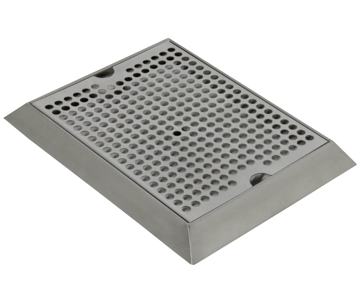 12" x 9" Bevel Edge Drip Tray with Drain