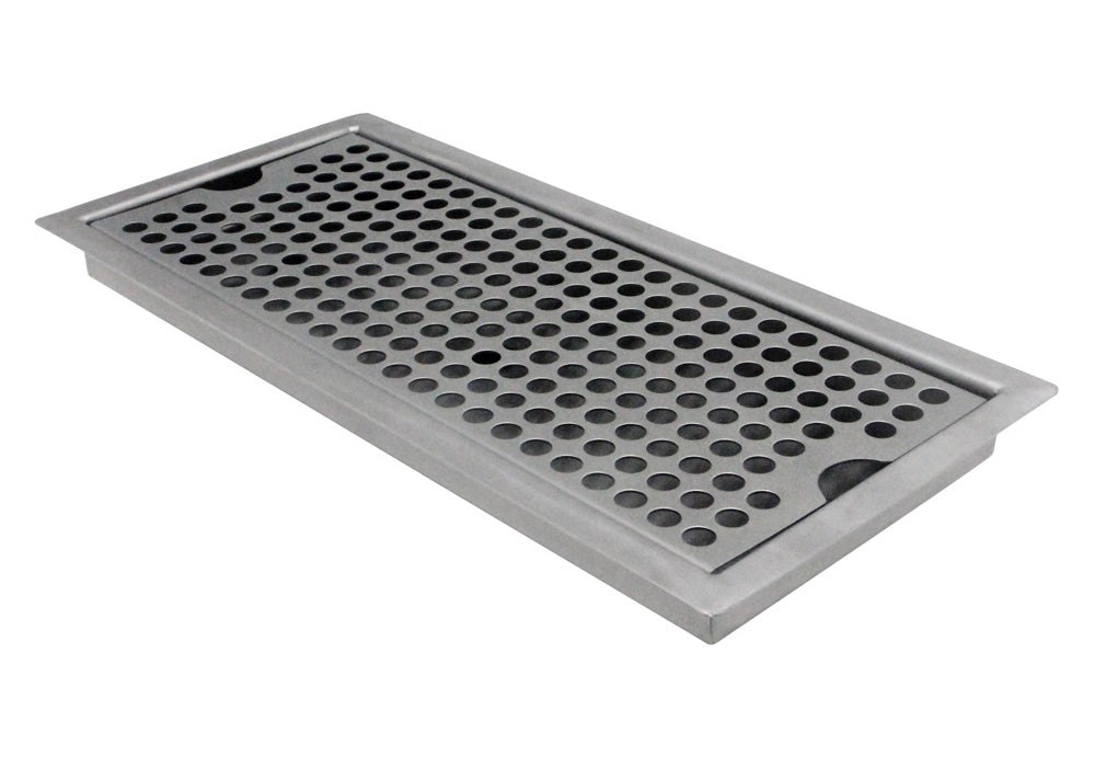 12" x 5" Flush Mount Drip Tray with Drain
