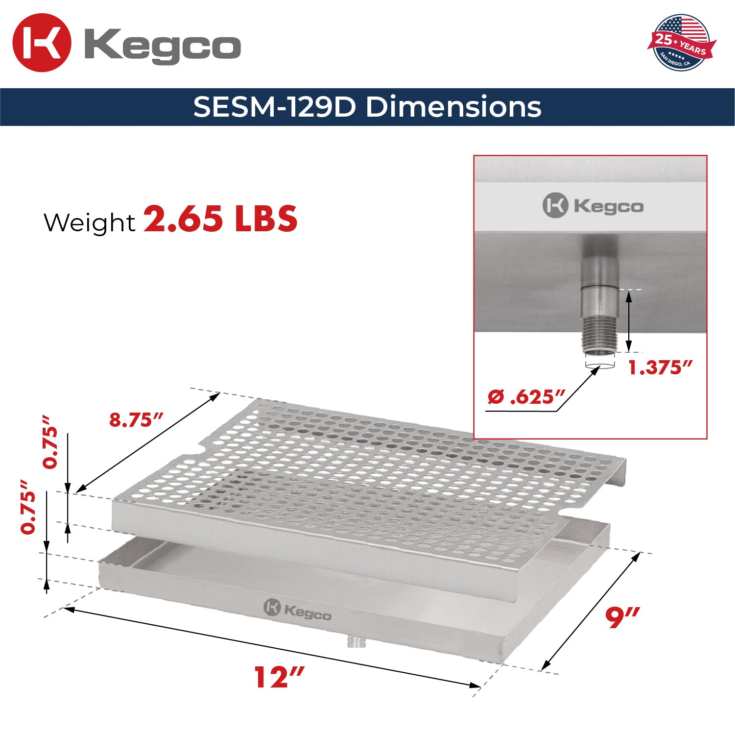 SESM-129D Dimensions