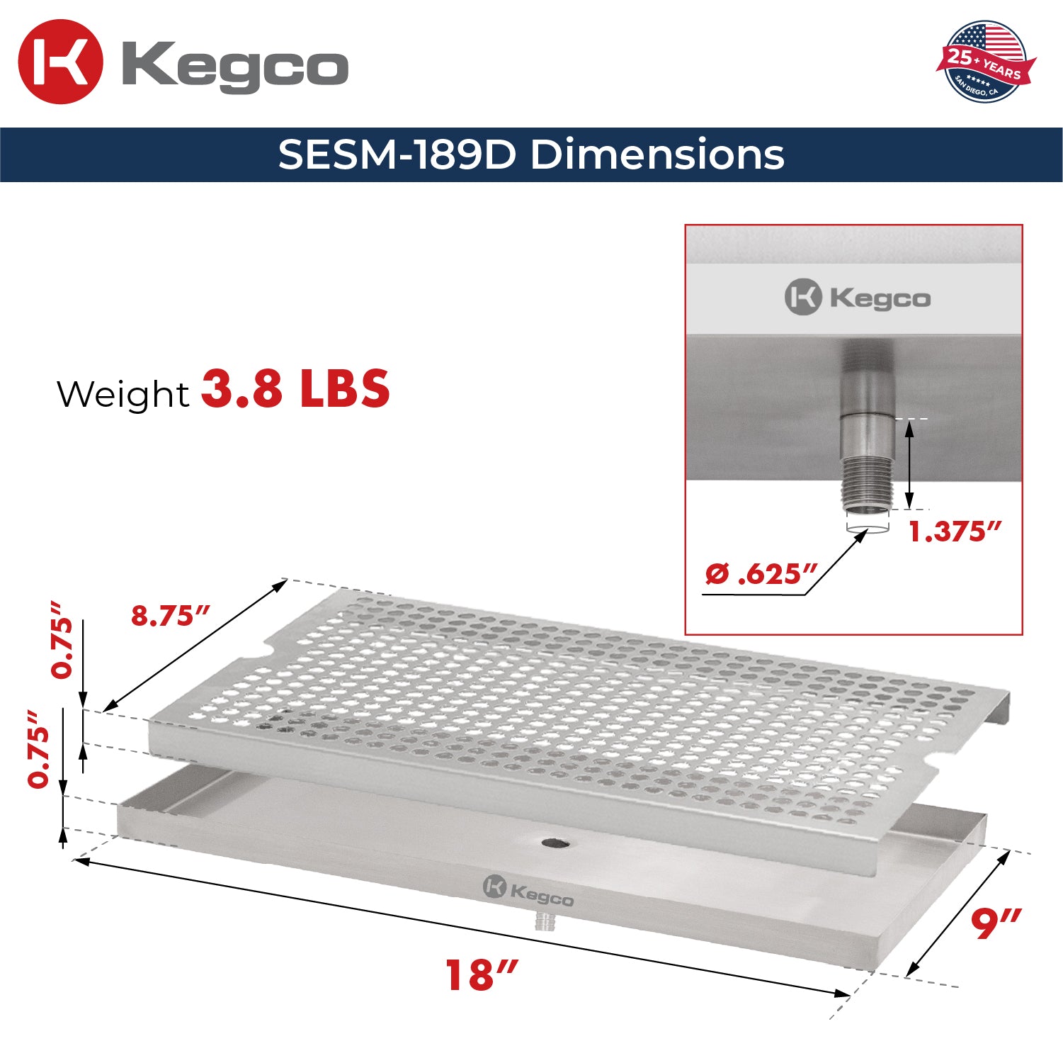 SESM-189D Dimensions