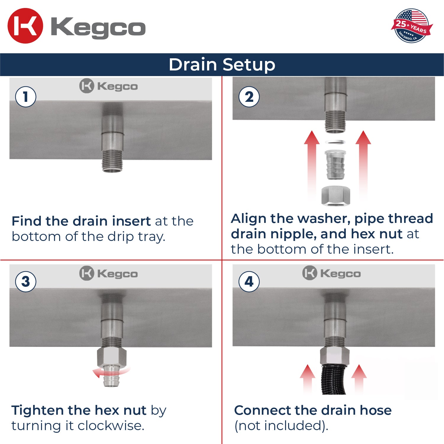 SEWM-1610-4 Drain Setup