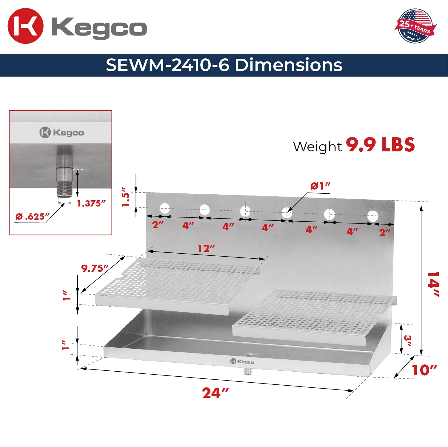 SEWM-2410-6 Dimensions