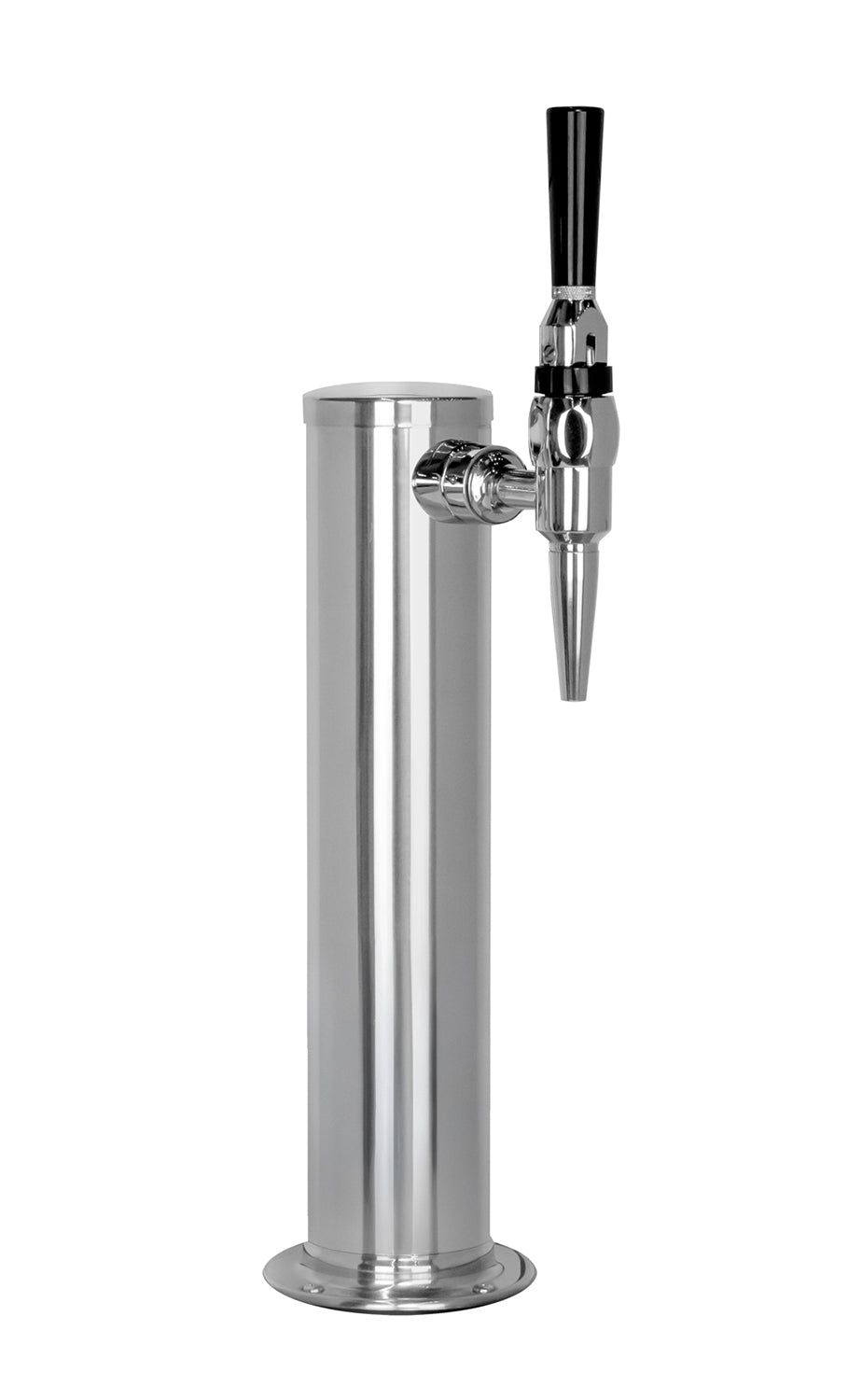 14" Polished Stainless Steel Draft Tower - 1 Stout Faucet