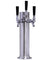 3 Faucet Brushed Stainless Steel Draft Beer Tower - 100% Stainless Steel Contact