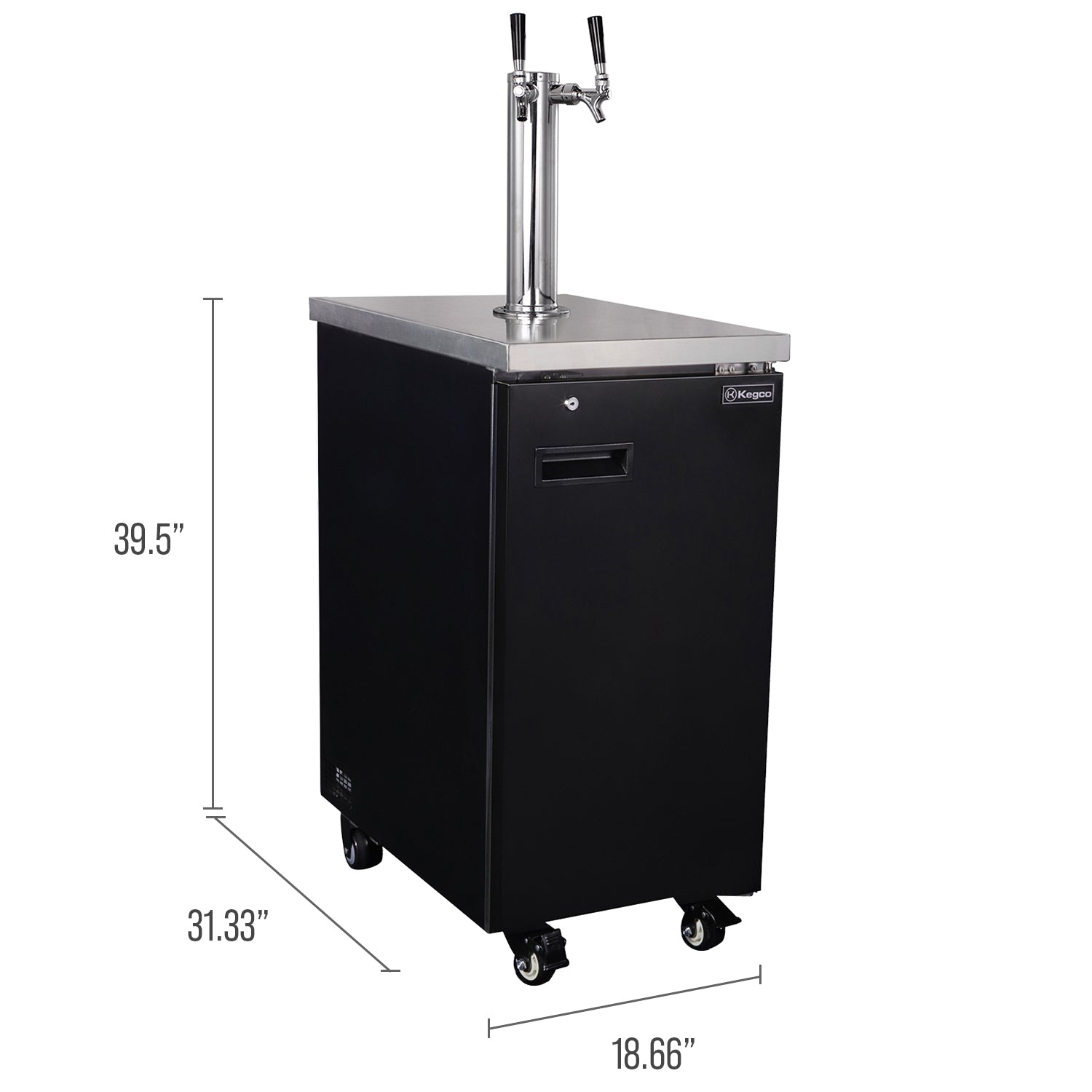 Kegco TCK-17-2 kegerator dimensions