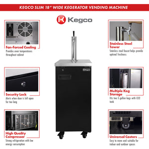 Kegco TCK-17 commercial kegerator features