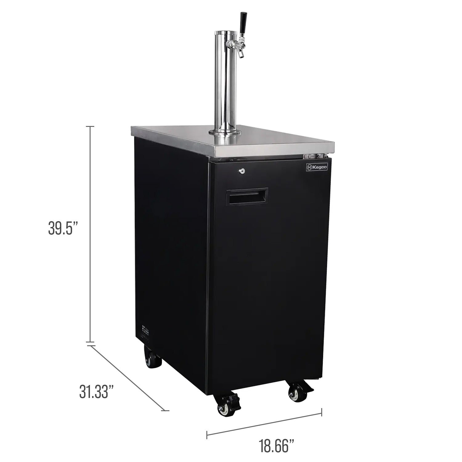 Kegco TCK-17 slim 18 inch kegerator dimensions