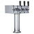 3 Faucet Polished Stainless Steel Draft Beer Tower - 100% Stainless Steel Contact