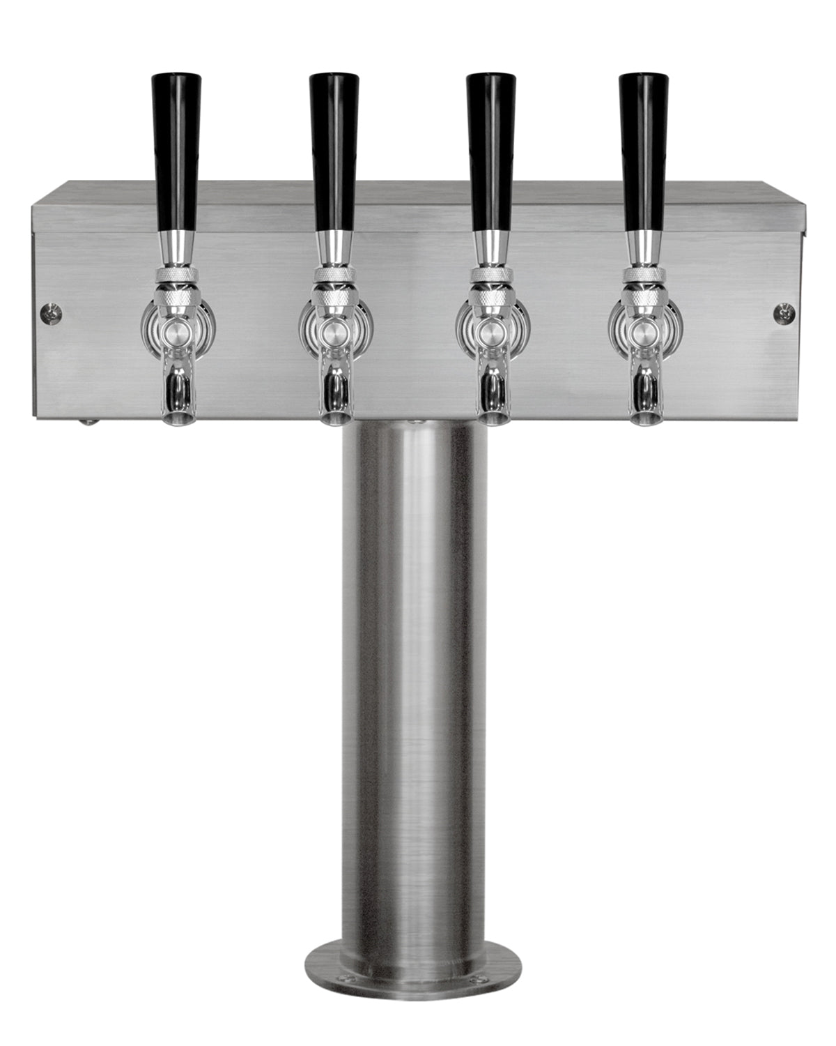 4 Faucet Brushed Stainless Steel Draft Beer Tower