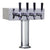 4 Faucet Polished Stainless Steel Draft Beer Tower