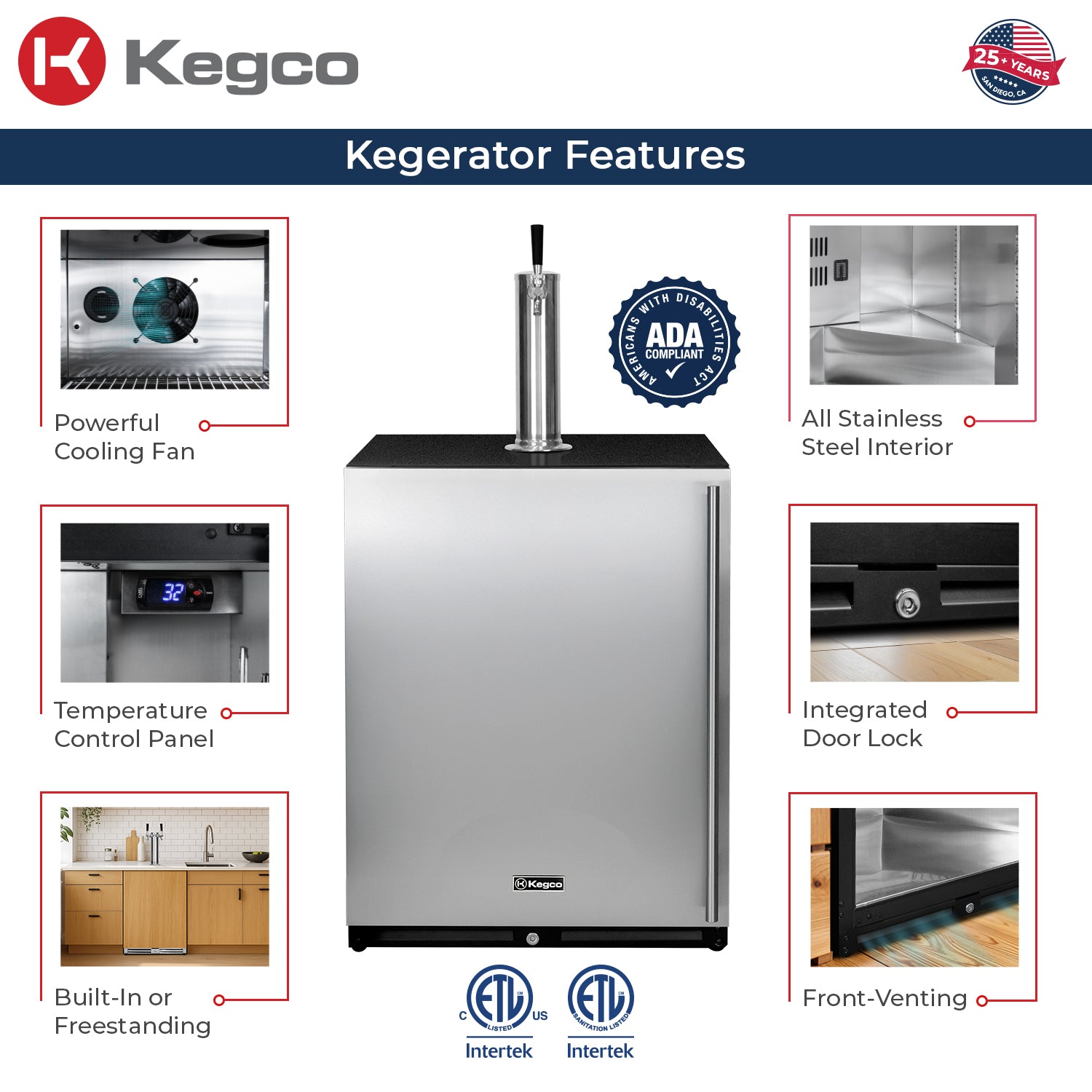 V32ADABSL-1 Kegerator Features