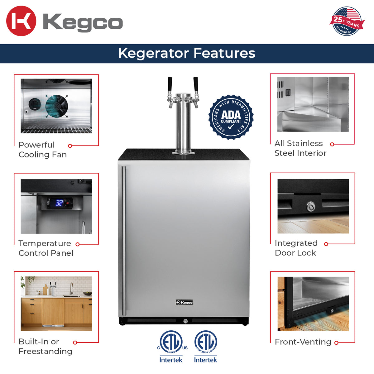 V32ADABSR-2 Kegerator Features