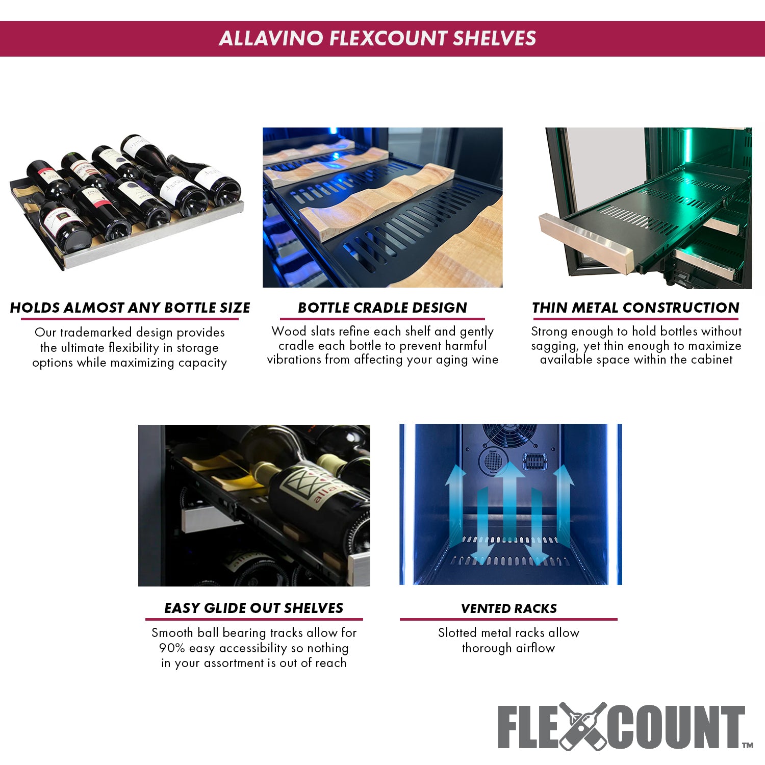 Allavino VSBCW34FD-2S FlexCount Shelves