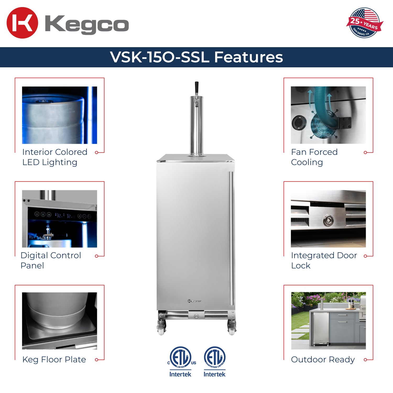 Kegco VSK-15O-SSL features