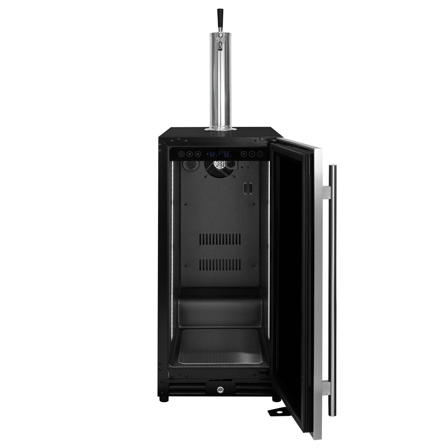 Kegco VSK-15U-BSR 15 inch built-in undercounter kegerator