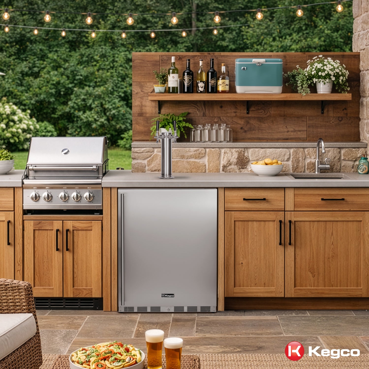 built-in or freestanding outdoor use