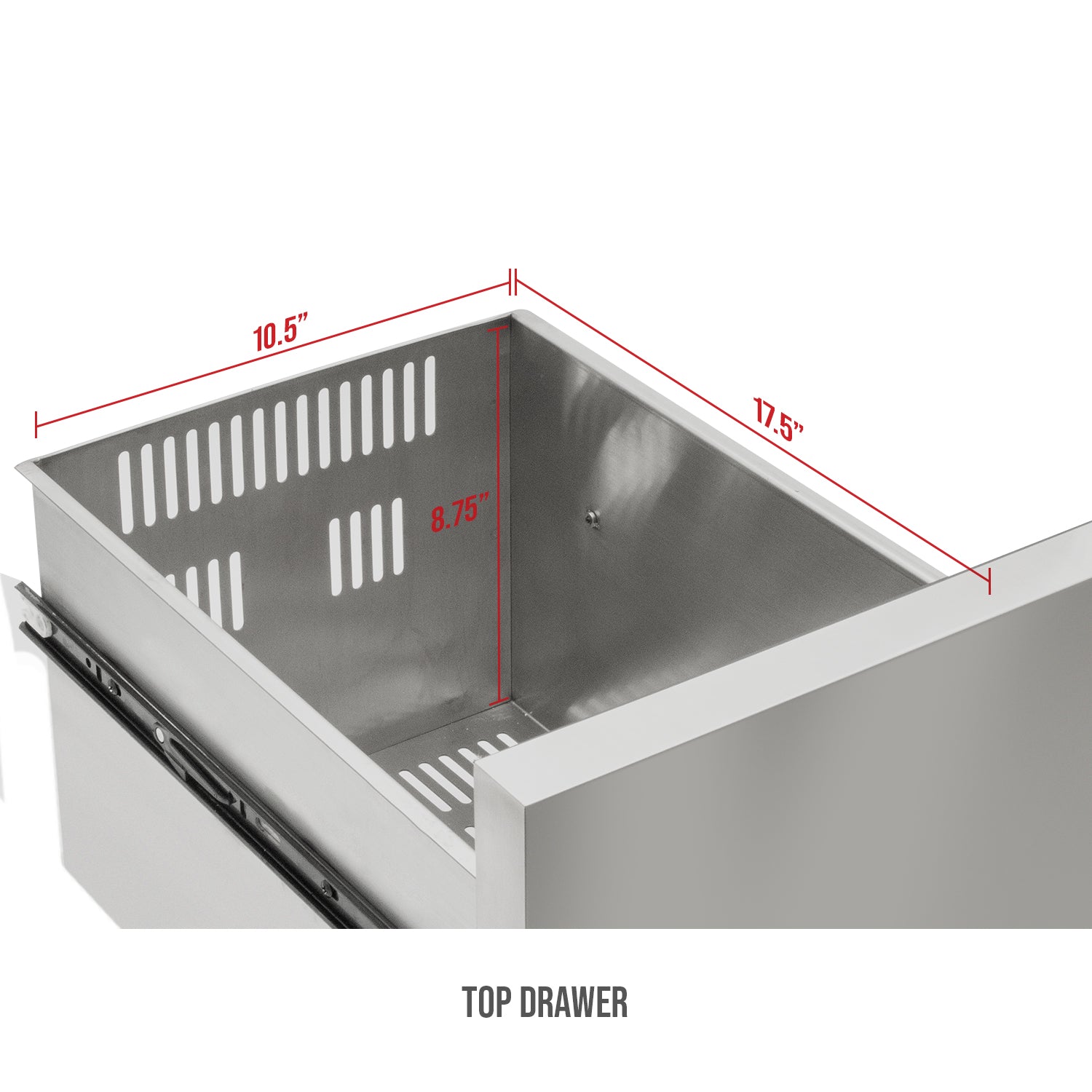 top drawer dimensions