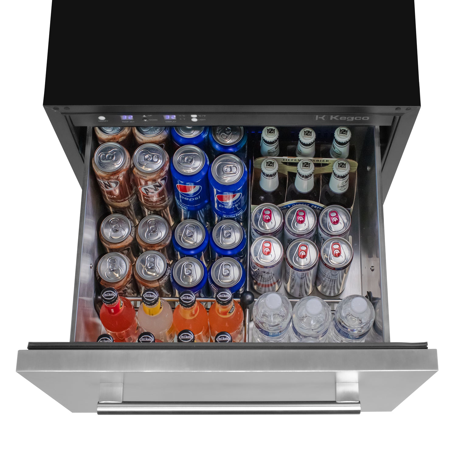 Kegco VSRD24-2SS two drawer beverage center refrigerator