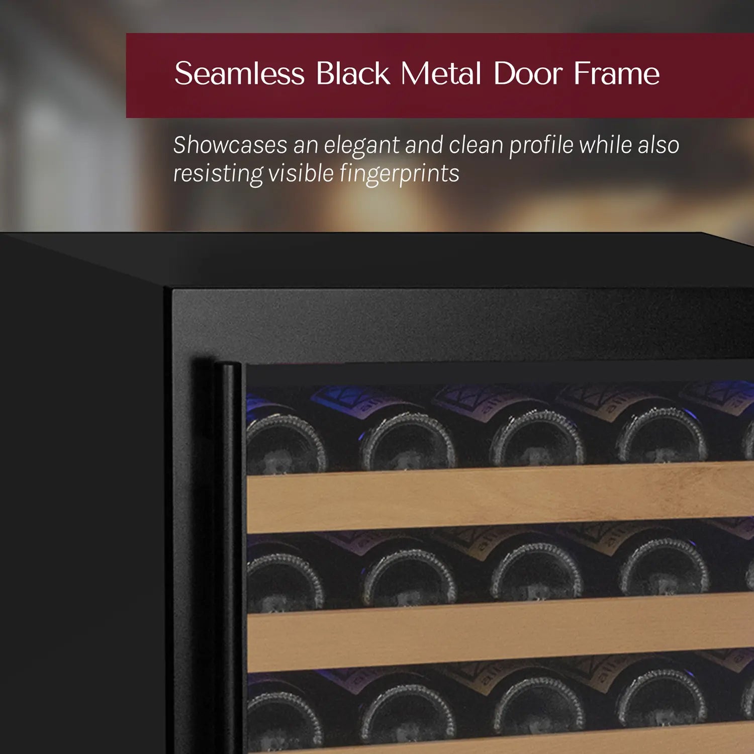 Black glass door frame