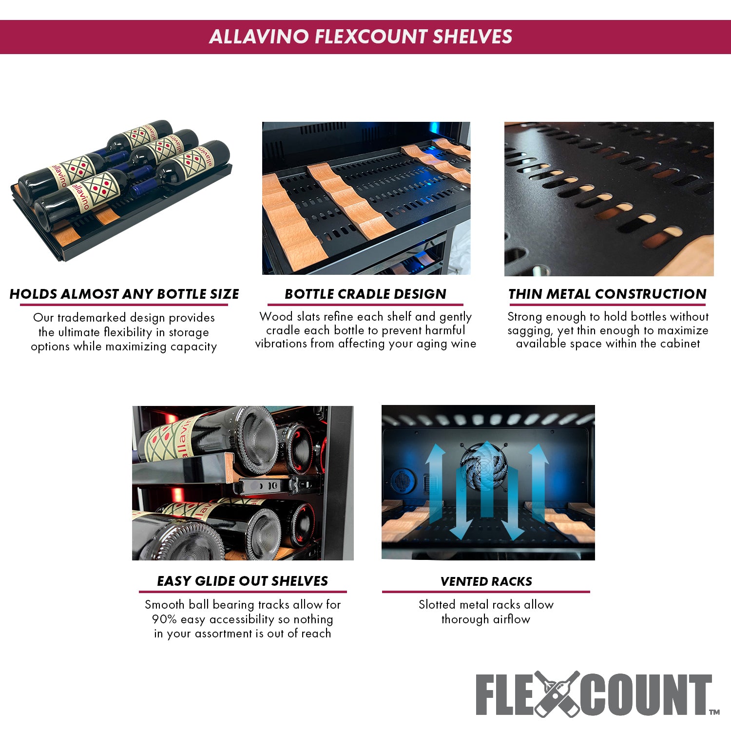 Allavino VSBCW34FD-2S FlexCount Shelves