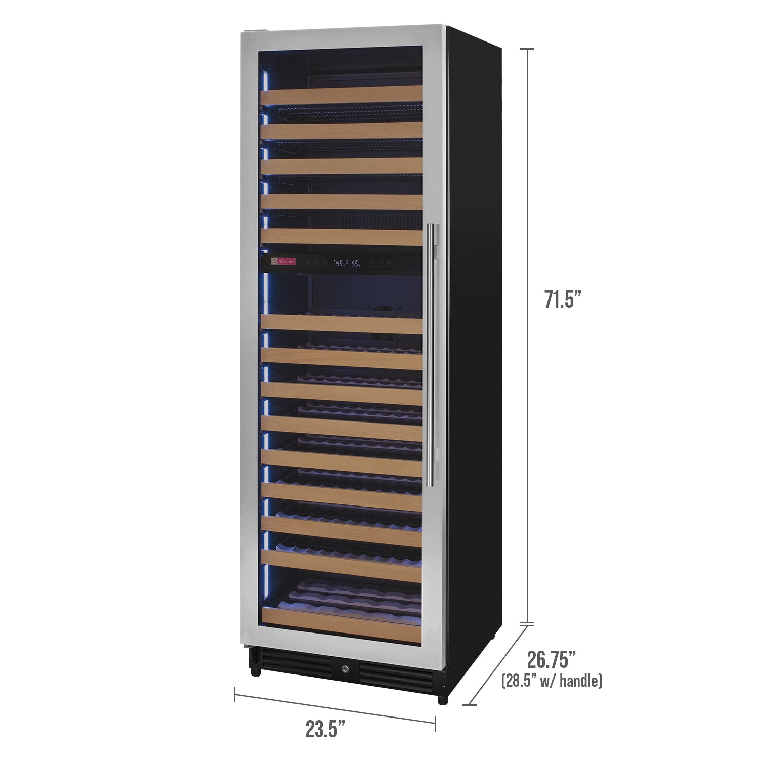 Allavino Reserva VSW71LD-2SL wine refrigerator dimensions