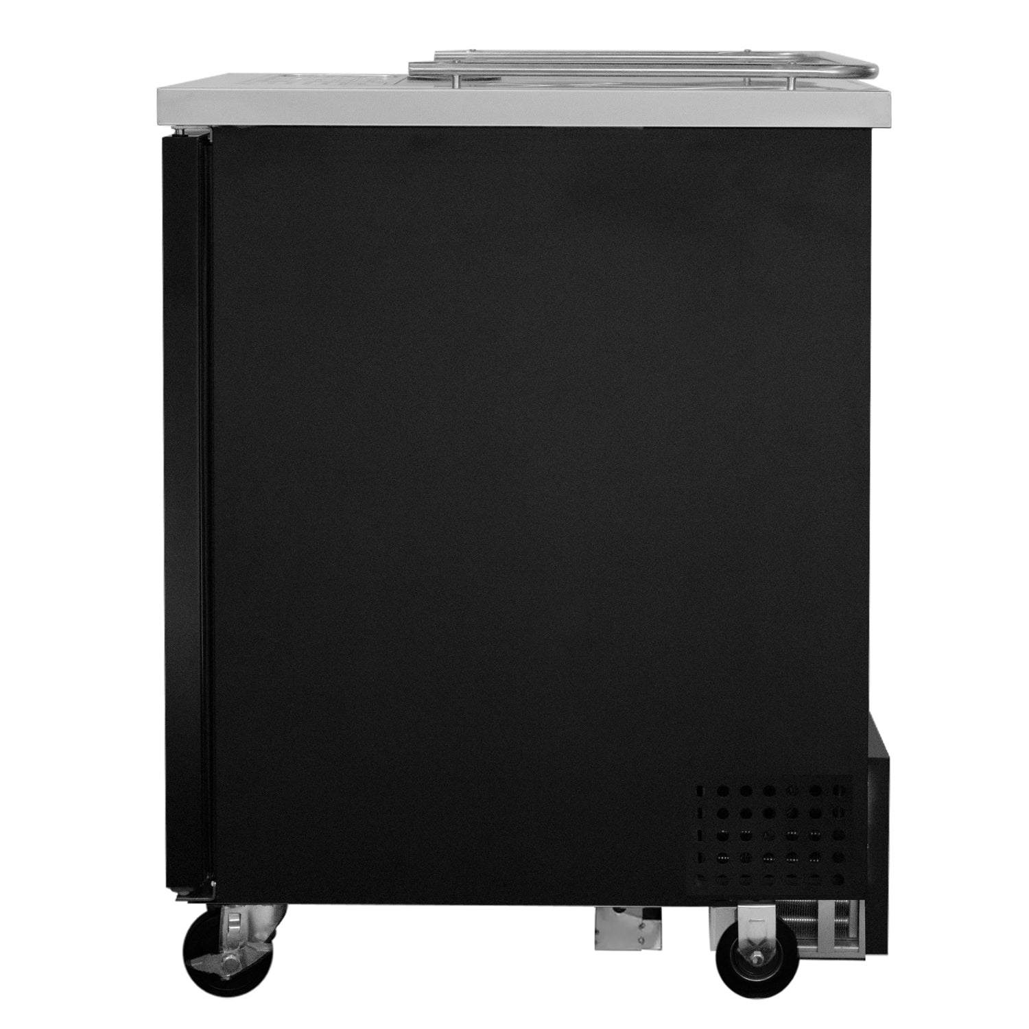 24" Wide Triple Tap Black Commercial Kegerator with Kit