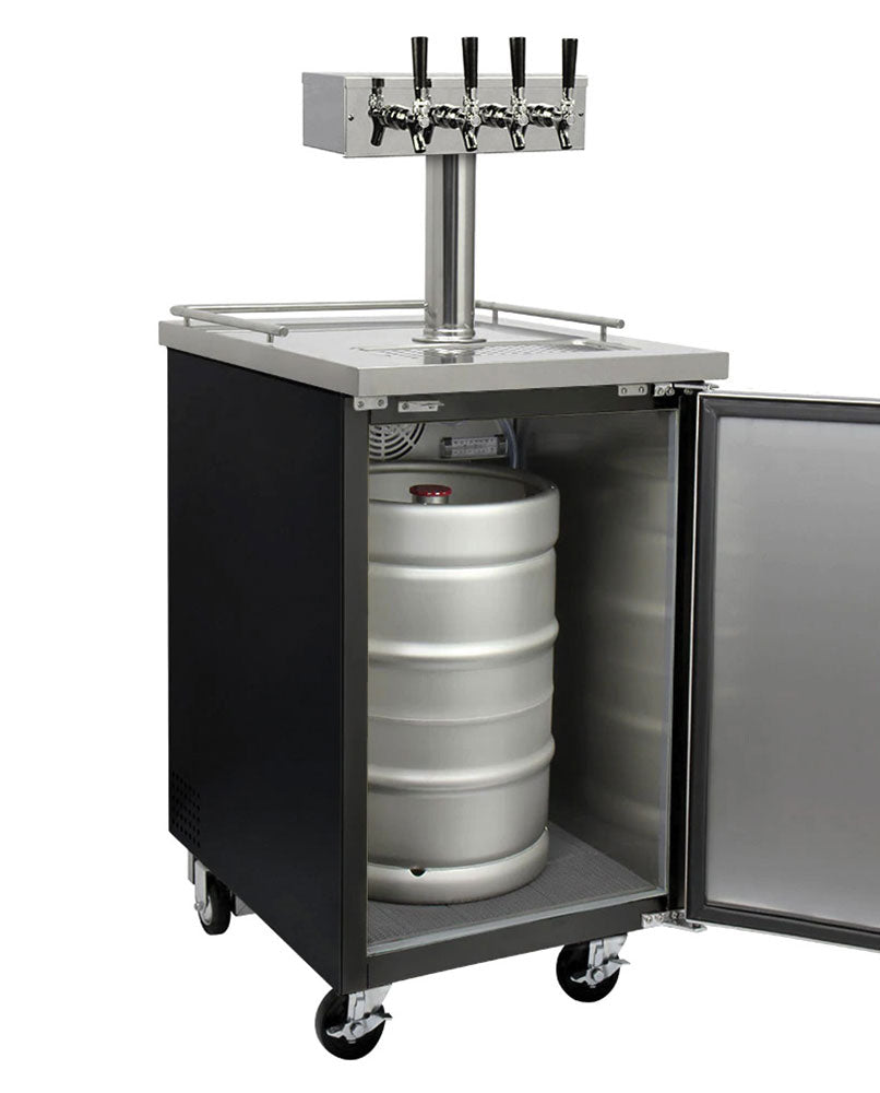 Dispense four 5 gallon kegs