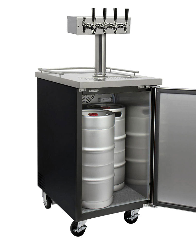 kegerator with keg inside