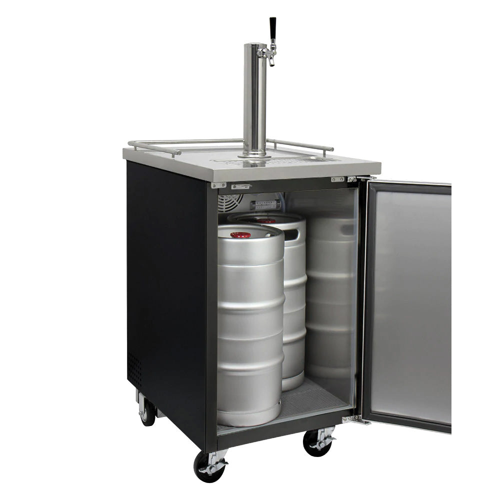 Holds up to four 5 gallon kegs