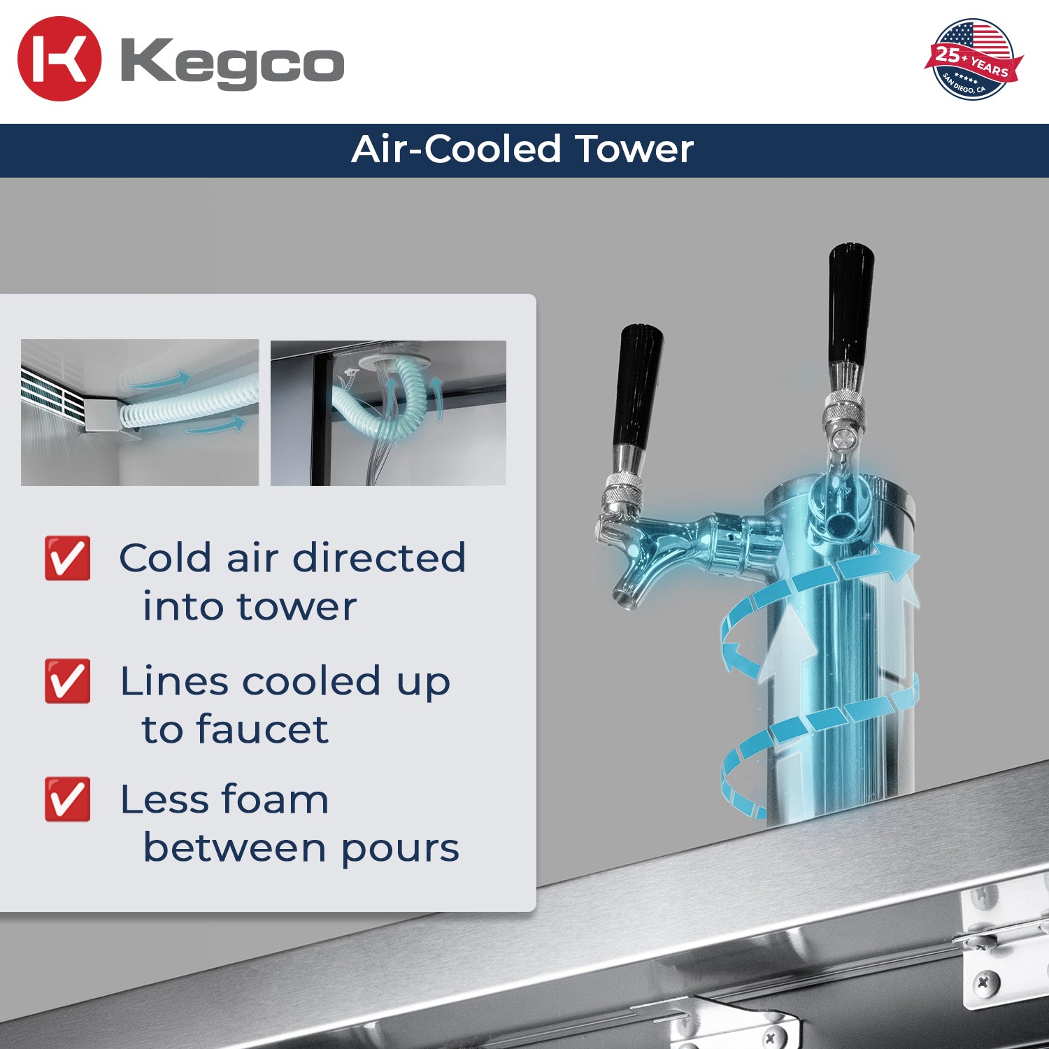 kegco xck2448s-4 4 tap all stainless steel commercial grade kegerator