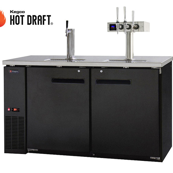 Kegco XCK-HDT-2460B Dual Tower Hot Draft Tap Coffee Keg Dispenser