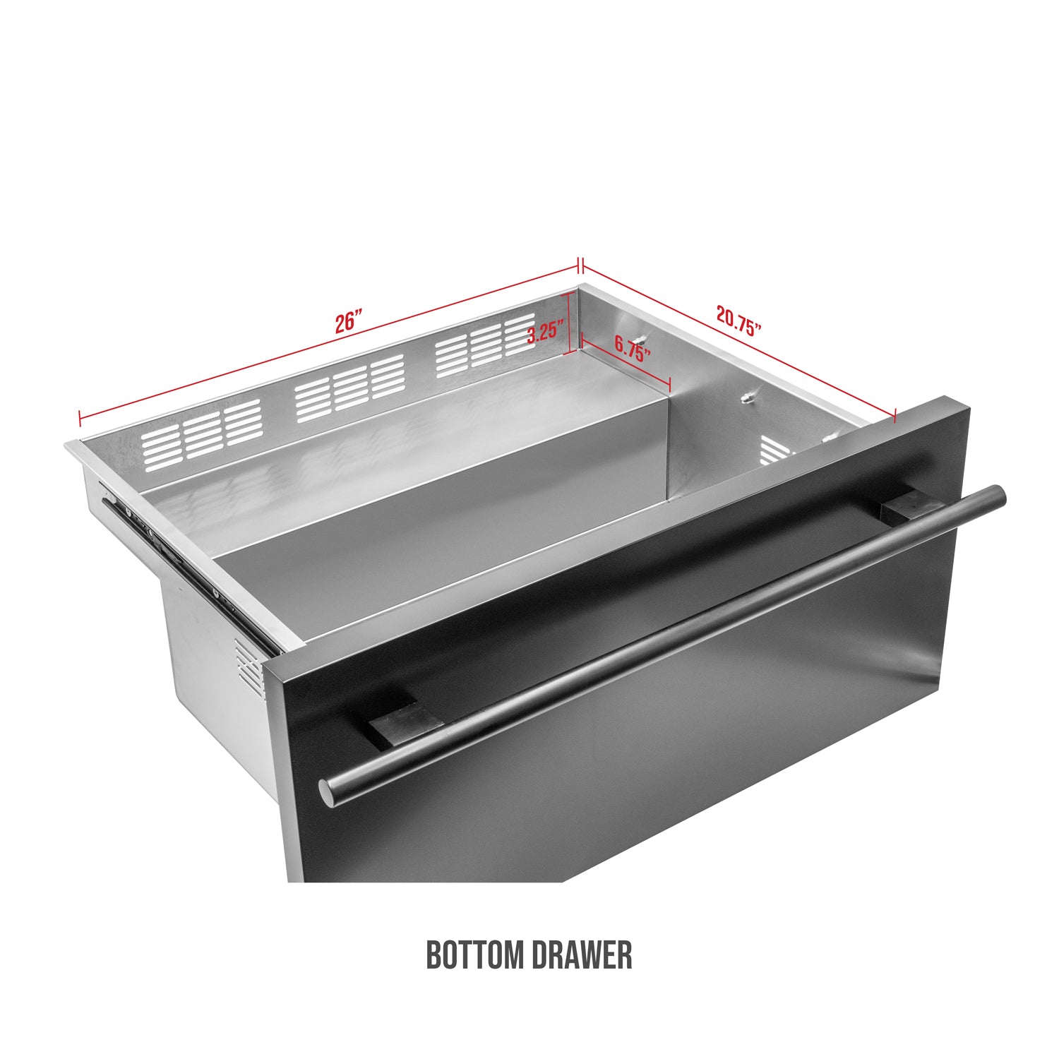 Allavino YHWR7731FD-S bottom drawer dimensions