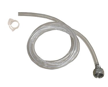 11 Feet of 3/16" Clear Beer Line with Hexnut Assembly