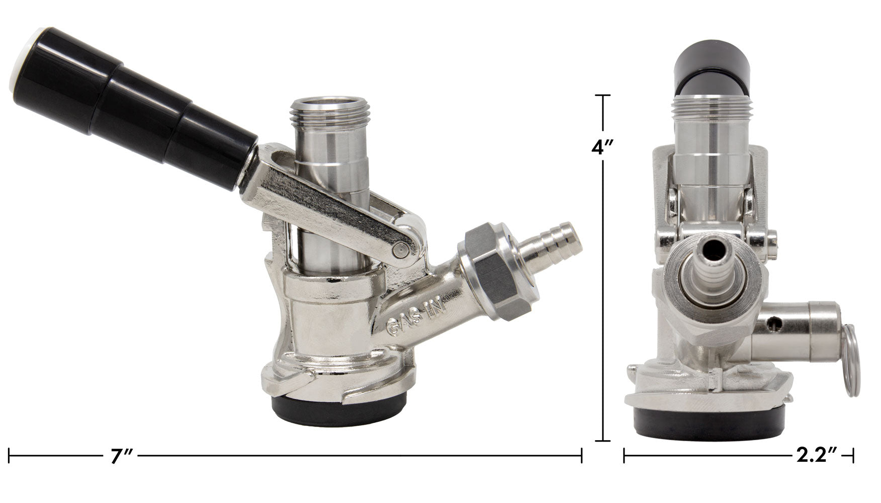 D System Keg Coupler Dimensions